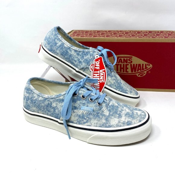 VANS Men's Size VN0A5HZS9FM AUTHENTIC Denim Winter Sky Blue Canvas Low Sneakers - Picture 2 of 11